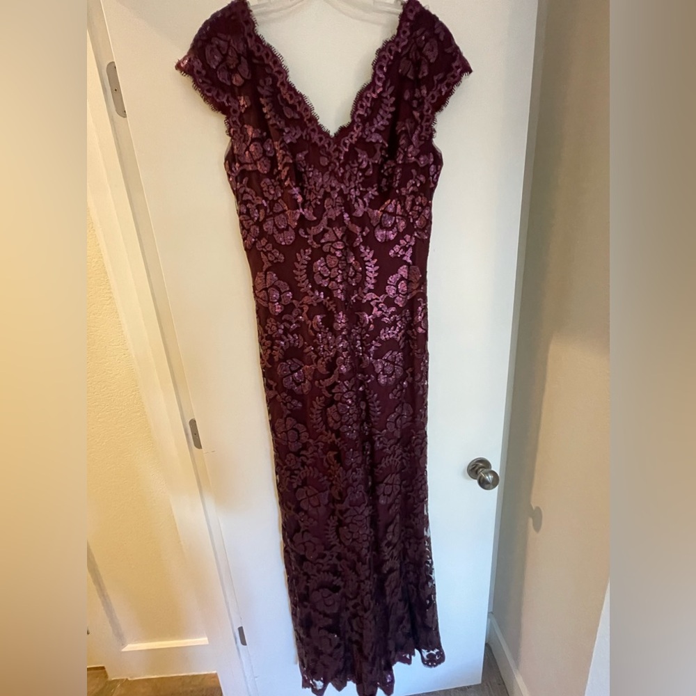 Burgundy sequin dress